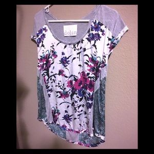 Anthropologie Dolan silky patchwork tee